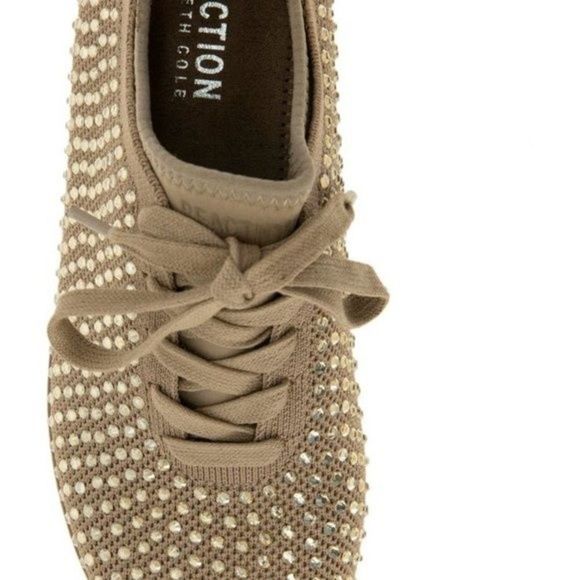 Kenneth Cole Reaction Corley Rhinestones Lace-up Sneakers Shoe Size 9 NEW in box - Picture 3 of 5